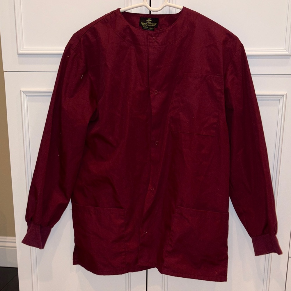 Woman’s Medical Scrub Jacket - Burgundy